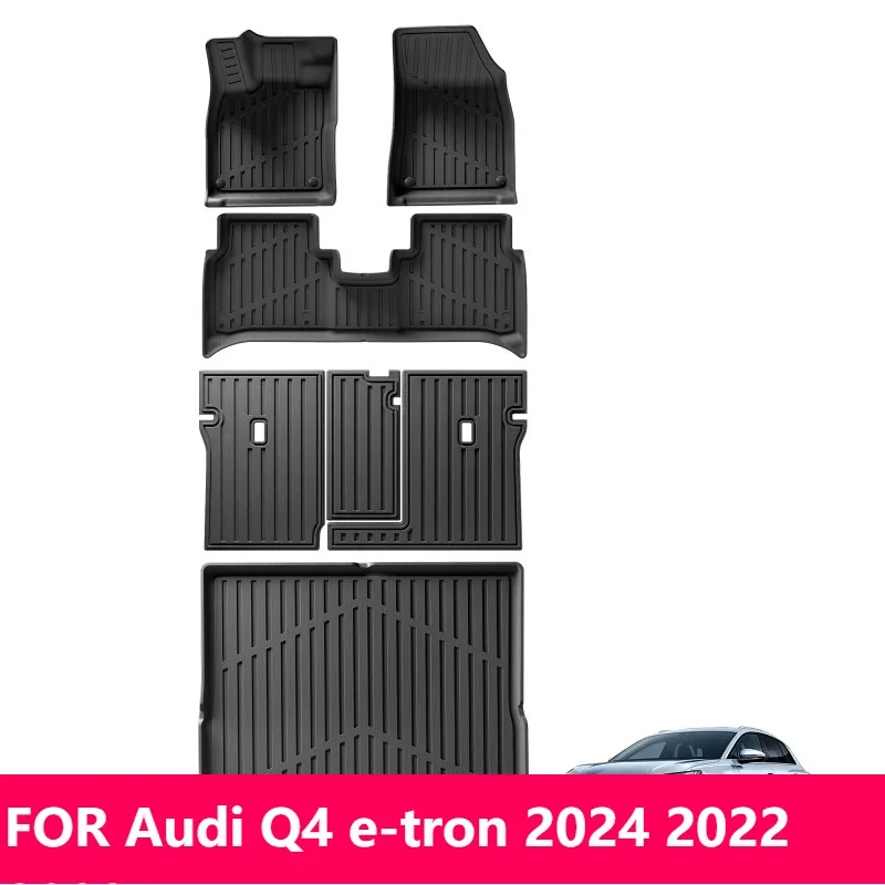 

For Audi Q4 e-tron 2024 2022 2023 TPE 3D Waterproof Floor Mats & Trunk Liner Black