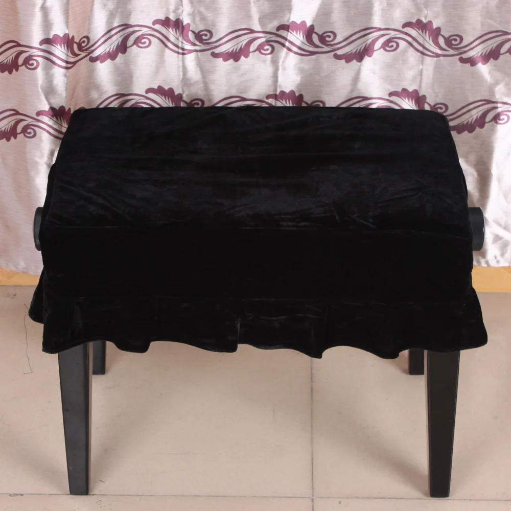 Piano Stool Chair Cover Pleuche Decorated with Macrame 55 * 35cm for Piano Single Chair Universal Beautiful