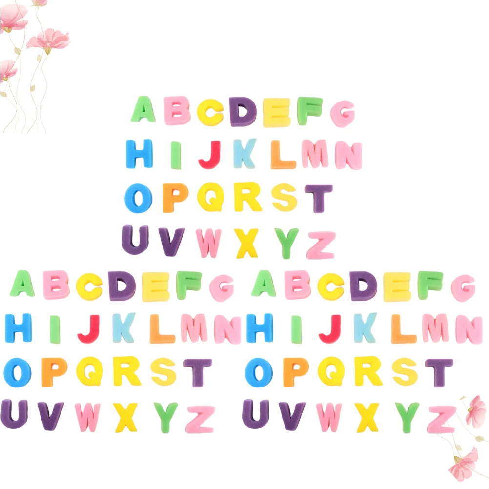 78pcs Creative Early Learning Painting Craft Craft Letters Sponge Toys for Early Learning Sponge Kids