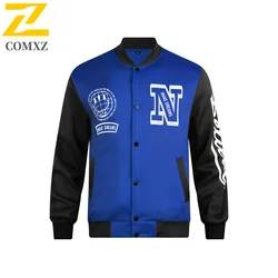 Men's Knit Print Color Block Casual Sport Jacket Lightweight Comfortable Outdoor Windbreaker Trendy Streetwear Coat