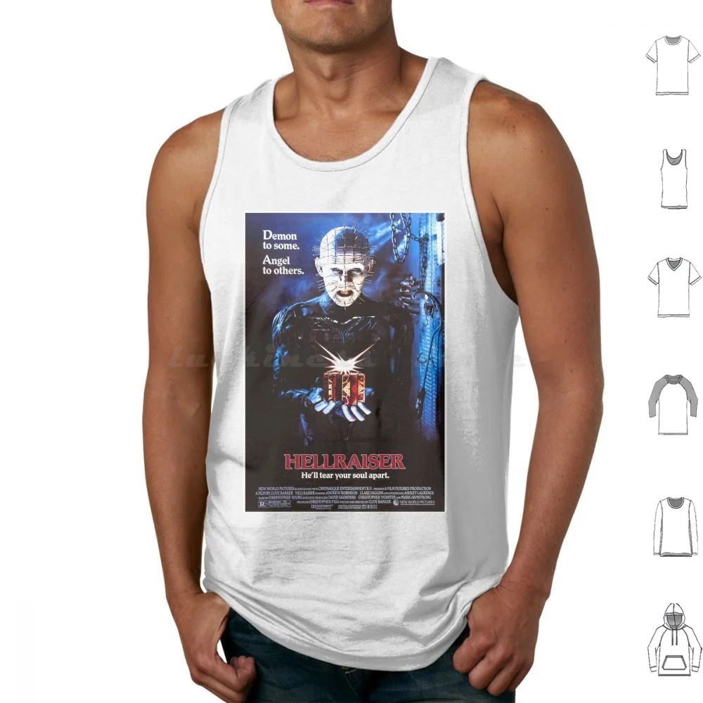 Timeless Movie Laughter Tank Tops Print Cotton Movie Film Horror Classic Vintage Hellraiser Movies Cinema Retro Hellraiser