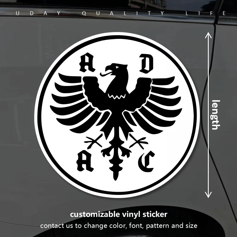 ADAC Vinyl Sticker 2'' 3.5'' 4'' German Automobile Club Black & White Car Shop Wall Decal Decor Laptop Guitar Garage Door Poster