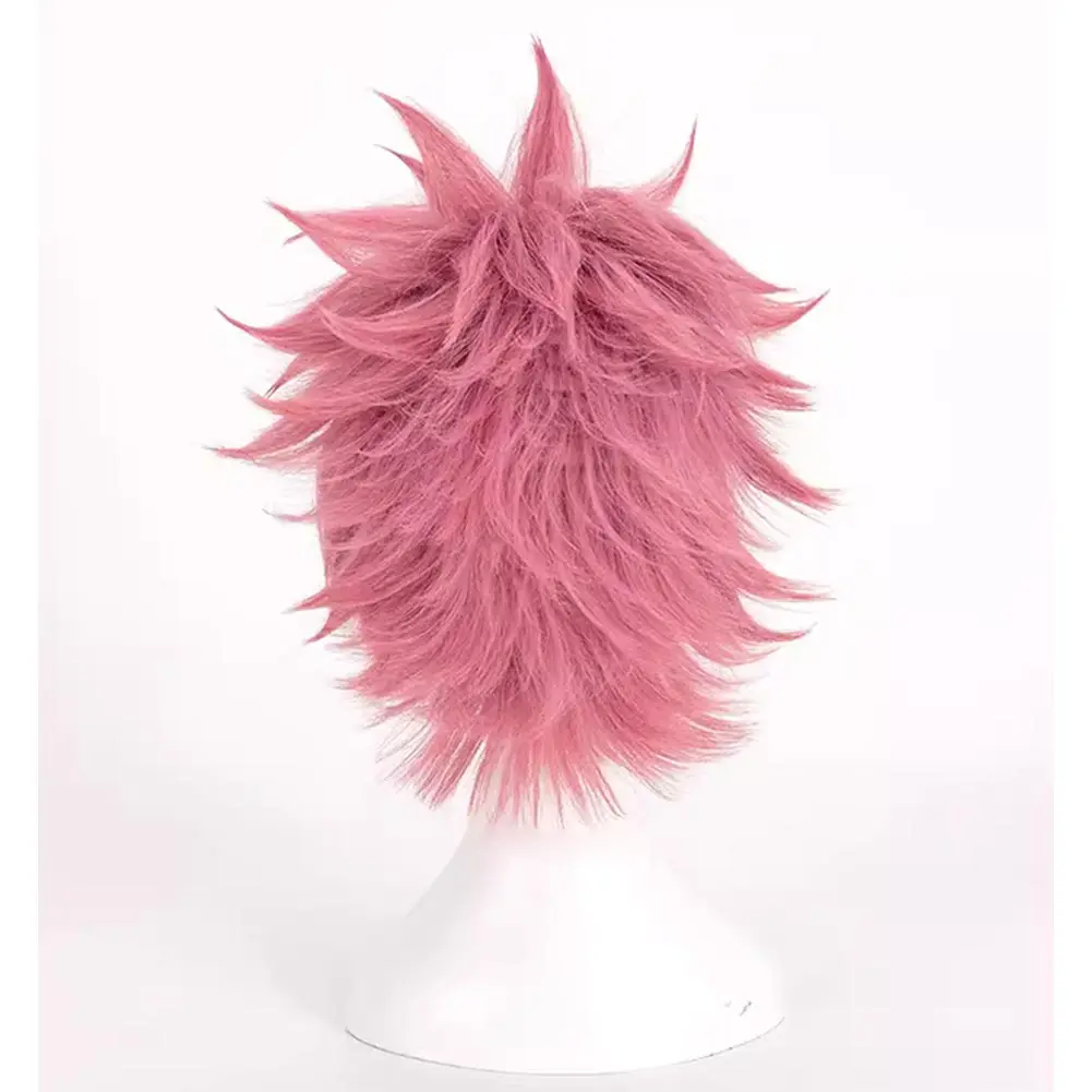 Natsu Anime Fee Cosplay Pruik Kostuum Accessoires Roze Hittebestendig Synthetisch Haar Mannen Rollenspel Halloween Kostuum Feest Pruiken