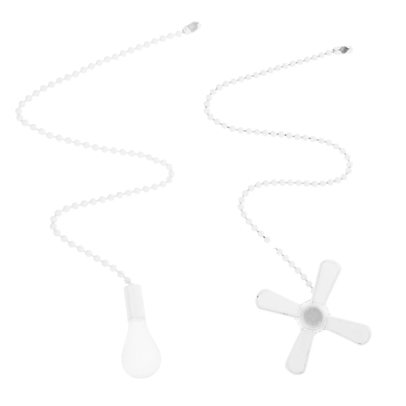 2Pcs Stylish Ceiling Fan Pull Chain Extension Beaded Lamp Pull Cord Decorative Light Chain for Bedroom Living Room Hallway