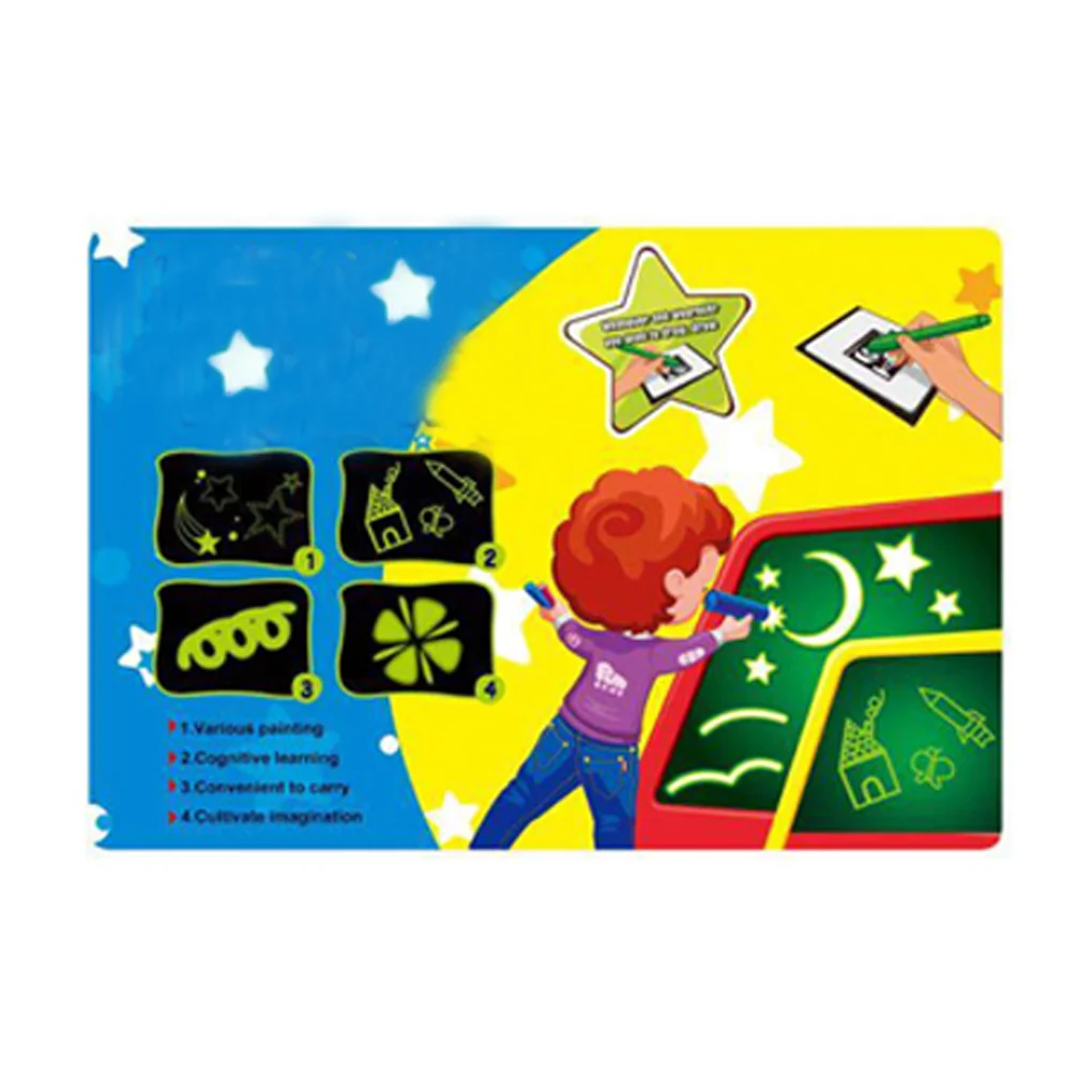 Kid Light Drawing Pad Doodle Board Light Drawing Pad Painting Wonder Tablet Luminescent Glow Writing Educational Learning Toy