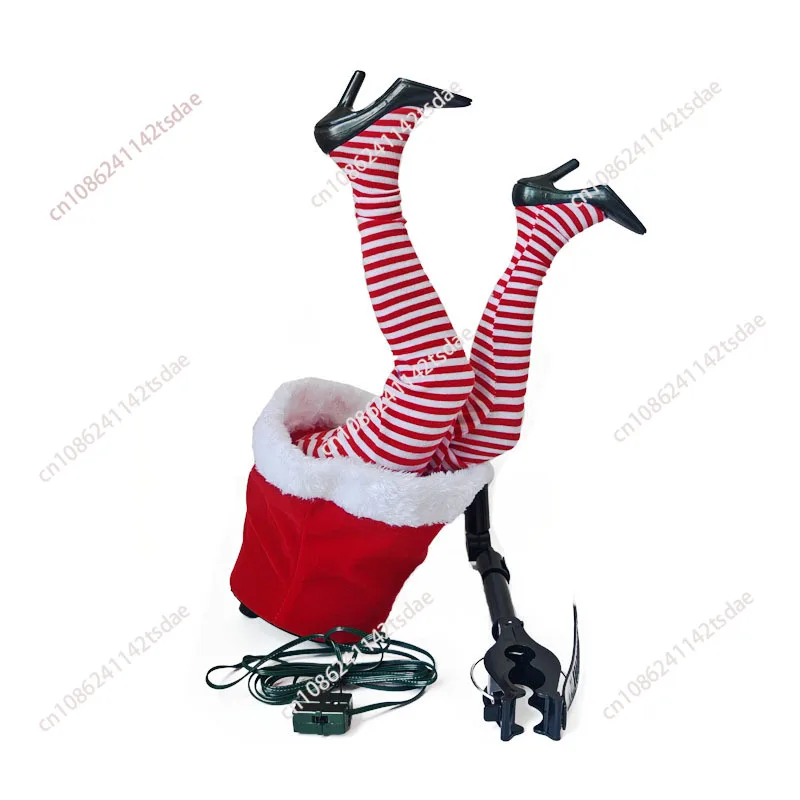 New Creative Christmas Tree Pendant Swing Shake Ornament Christmas Decoration Scene Arrangement Electric Elf Pants