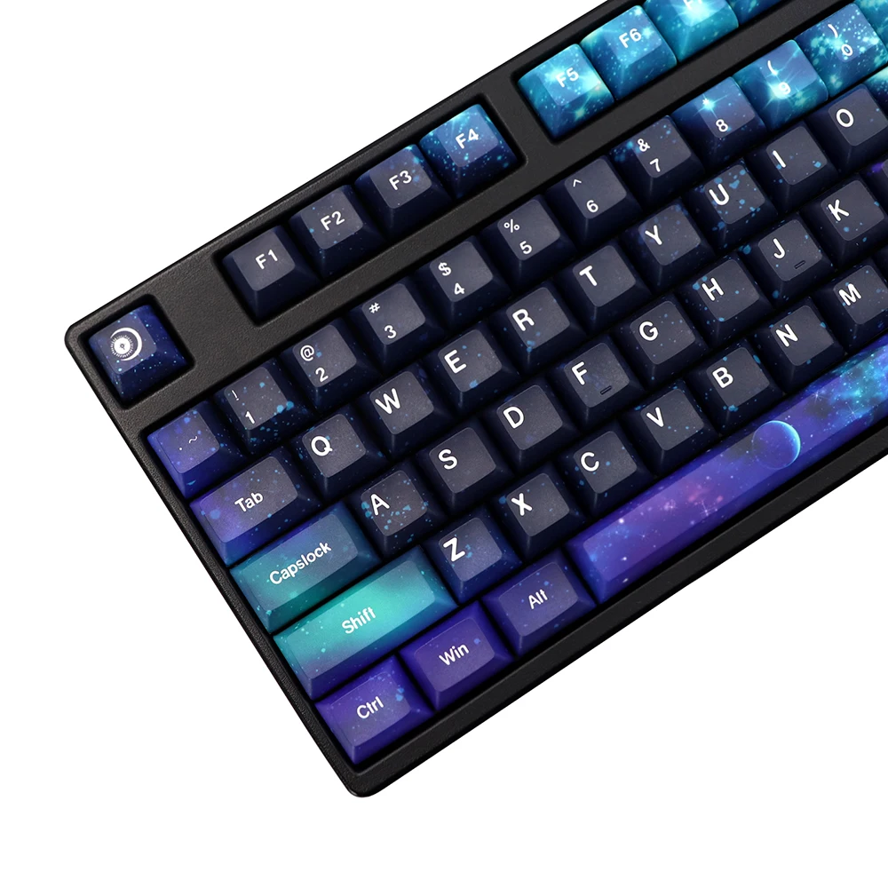 Imagem -02 - Starry Sky Keycaps Grupo Dye Sub Keycap Caps Teclado Gaming Mecânica Chaves Iso Kca Gk61 64 68 75 Gmmk Pro