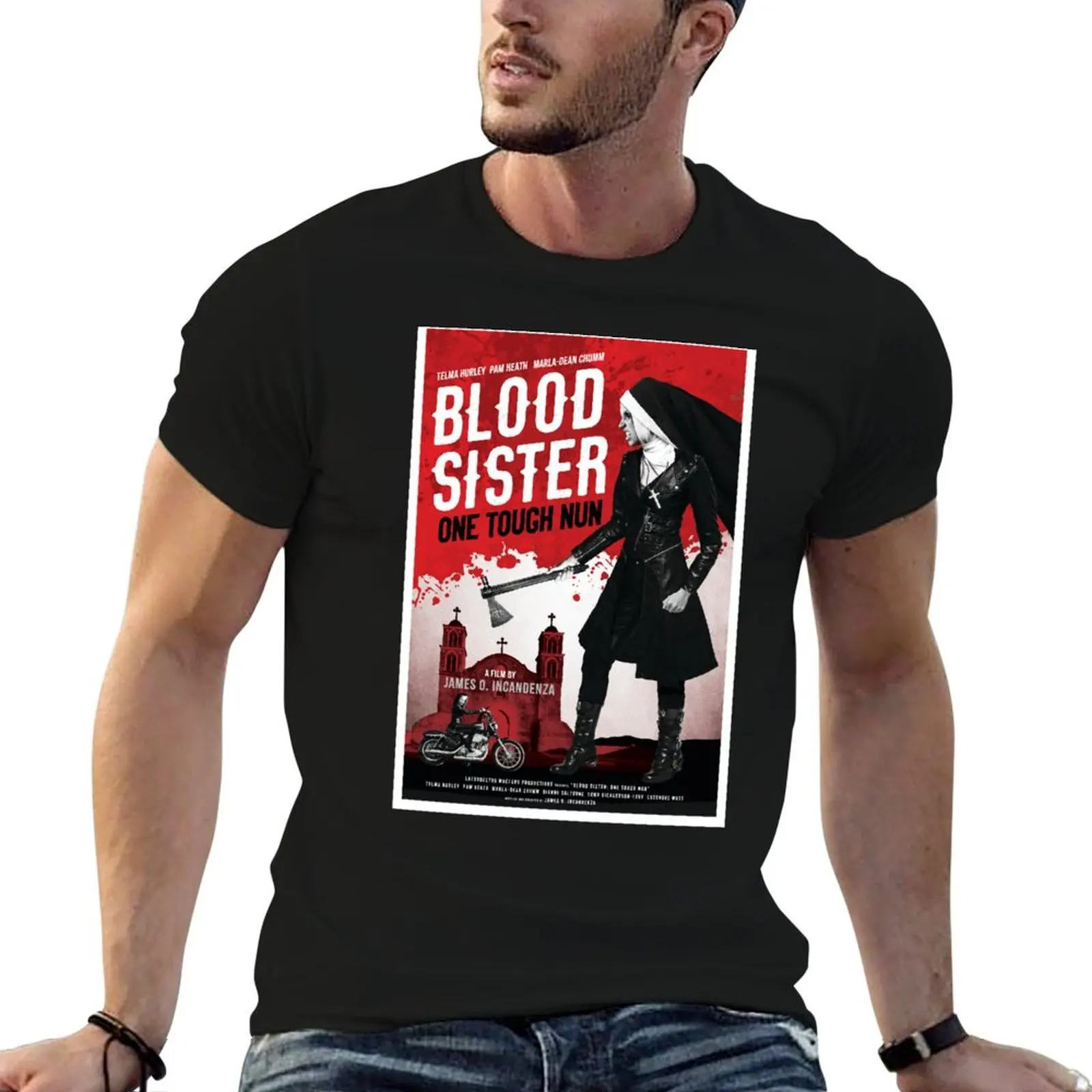 

poster Jest high One Sister: Wallace quality - David cotton Tough movie Nun shirts t Foster - Blood T-Shirt Infinite