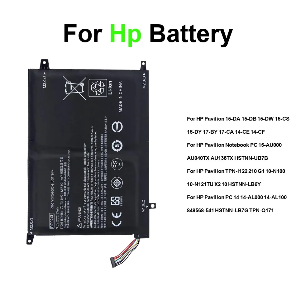 

Аккумулятор HT03XL BP02XL SE03XL для ноутбуков HP Pavilion 15-AU000, 15-DA, 15-DB, 15-DW, Tpn-I122, 210 PC, 14-AL000, 14-AL100, 15-AU000, 14