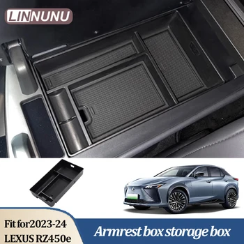 Linnunu-Car Interior Armrest Storage Box, Caixa de armazenamento de controle central, divisória, acessórios do interior do carro, apto para Lexus Rz 450E, 2023-2024