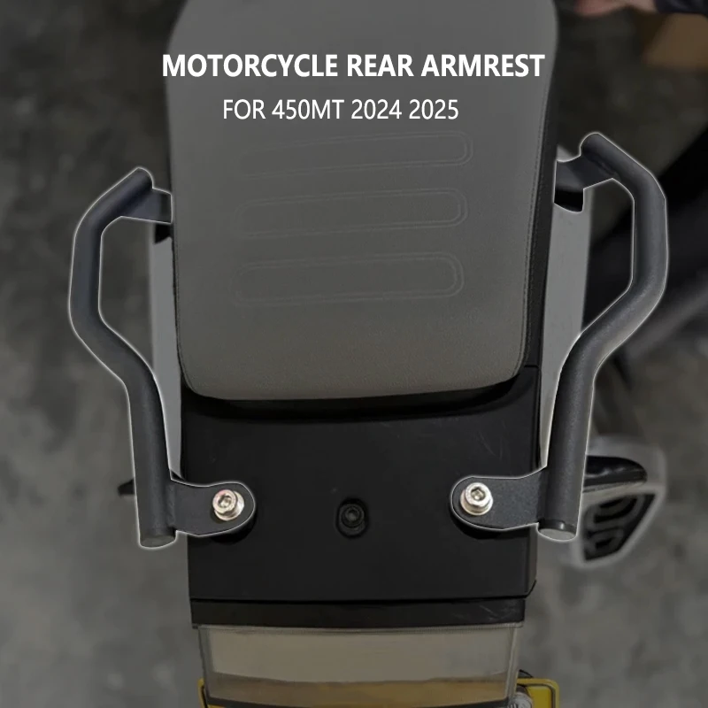 For CFMOTO 450MT 450 MT 2024 2025 Black Rear Passenger Handle Grab Bar Rail Armrest CF 450 MT Tail Handrail