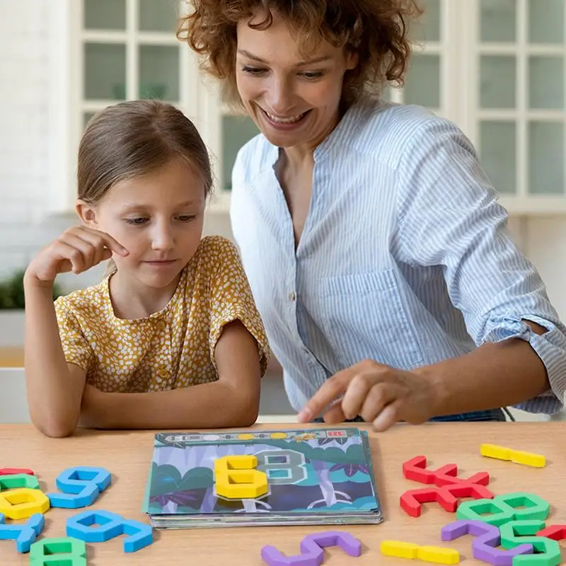 Número correspondência quebra-cabeça atividades pré-escolares aprendizagem brinquedos cor cognição correspondência jogo de quebra-cabeça para criança menino menina 3 anos