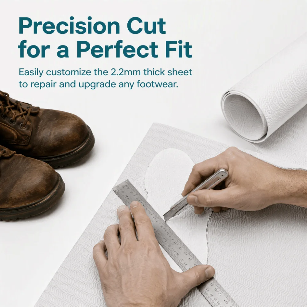 Practical Non-Slip Design Beef Tendon Rubber Sole Sheet Wave Design Shoe Sole Repair Pad Anti-Slip Sole Material Shoes Repair