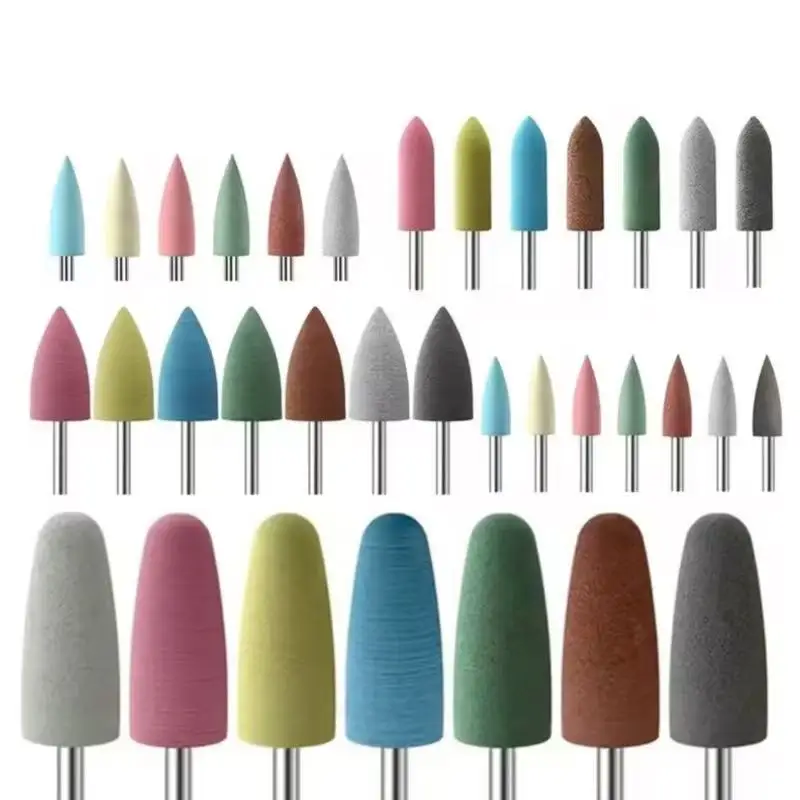 Резиновая силиконовая фреза для маникюрных камней, сверло для ногтей, маникюрные аксессуары, буфер для ногтей, полировщик, шлифовальный инструмент Резиновая силиконовая фреза для маникюрных камней, сверло для ногтей, маникюрные аксессуары, буфер для ногтей, полировщик, шлифовальный инструмент