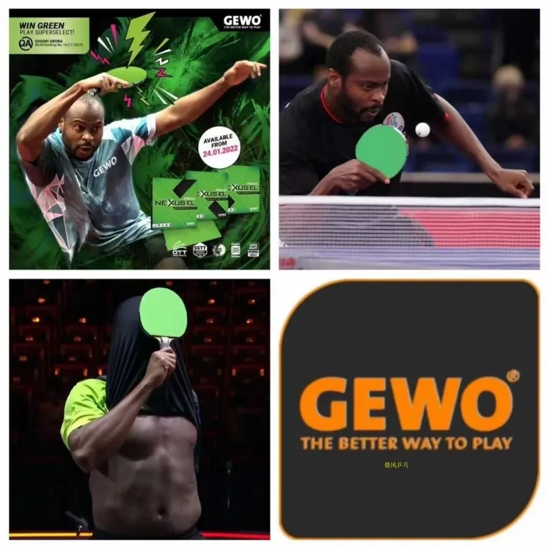 GEWO NEXUS EL PRO لوح مطاطي لتنس الطاولة صلابة 45/48/53 مطاط أخضر أرونا مقدمة سوبر سيليكت بينج بونج إسفنجة مطاطية
