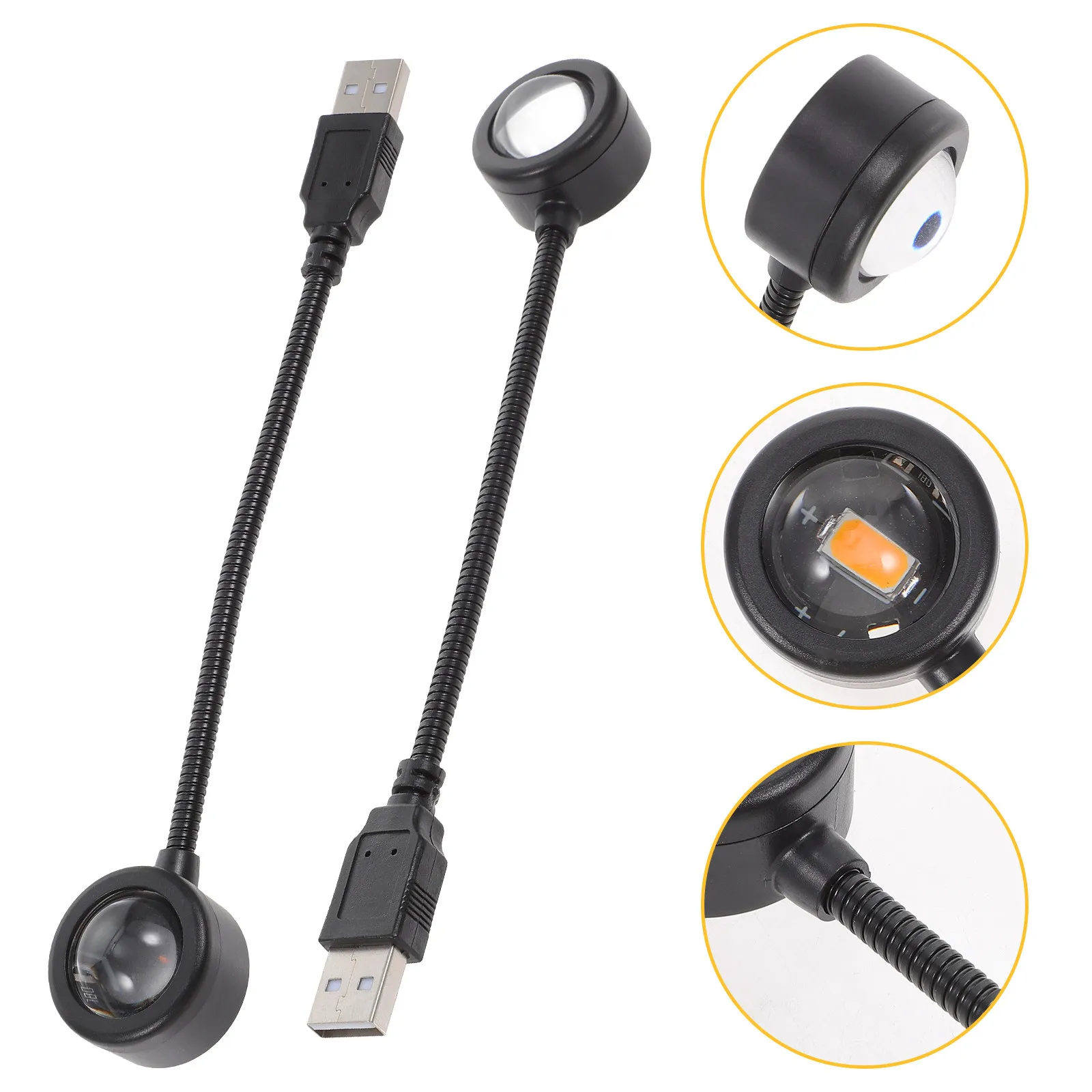 

2 шт. USB-проекторы-ночники «Закат» с прозрачной линзой и теплоотводом для дома, спальни, игровой комнаты, вечеринок, романтического освещения