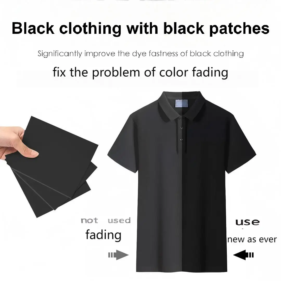50pcs/100pcs/200pcs/500pcs wholesale Black Laundry Dyeing Paper for Clothes/Blackening and Color Restoration of Cotton