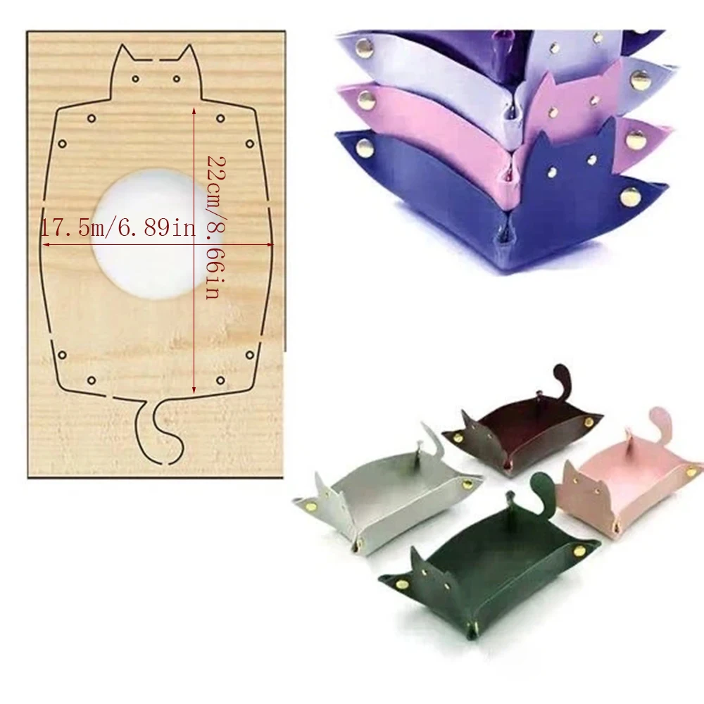 

1 piece of cat tray leather cutting mold, wooden mold, suitable for most machines