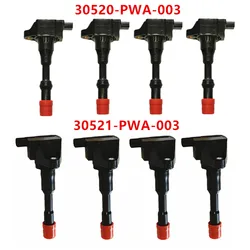 8pcs 30520-PWA-003 30521-PWA-003 Ignition Coil SET For Honda Civic 7 8 VII VIII JAZZ FIT 1.2 1.3 1.4  30520PWA003 30521PWA003