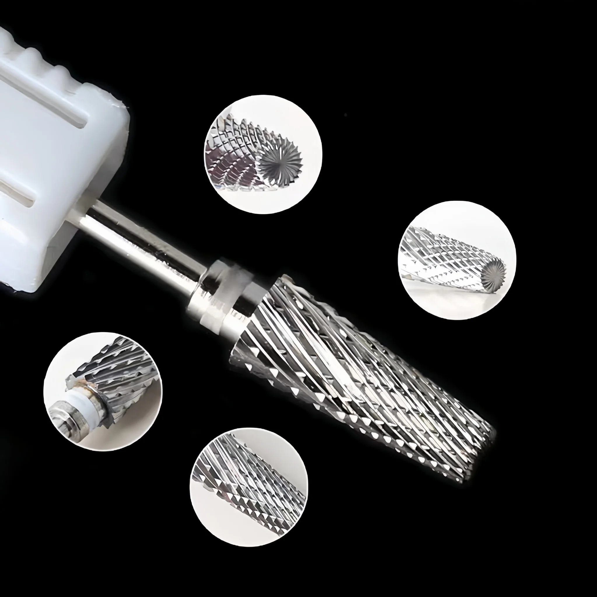 قواطع طحن التنغستن للتقليم، 5 في 1، جل إزالة متقاطع، لقم مثقاب الأظافر بحجم صغير