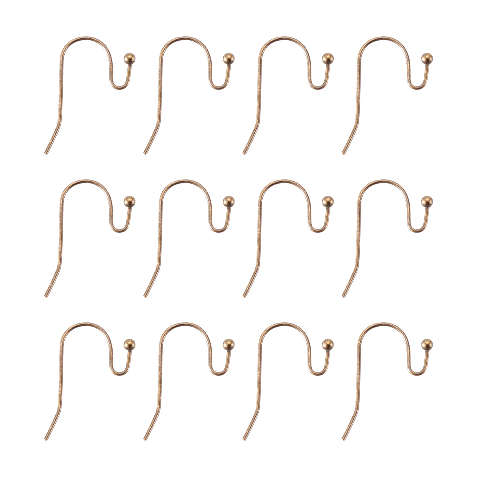 100pcs Brass Hook Ear Wire Earring Findings For Vintage Women Earring Decors Handmade Jewelry Making Accessories 22x0.75mm