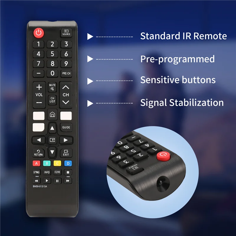 -ABPU Универсальный пульт дистанционного управления для всех пультов телевизоров Samsung, замена, совместимость со всеми телевизорами Samsung Smart TV, LED, LCD, HDTV, 3D, Series TV