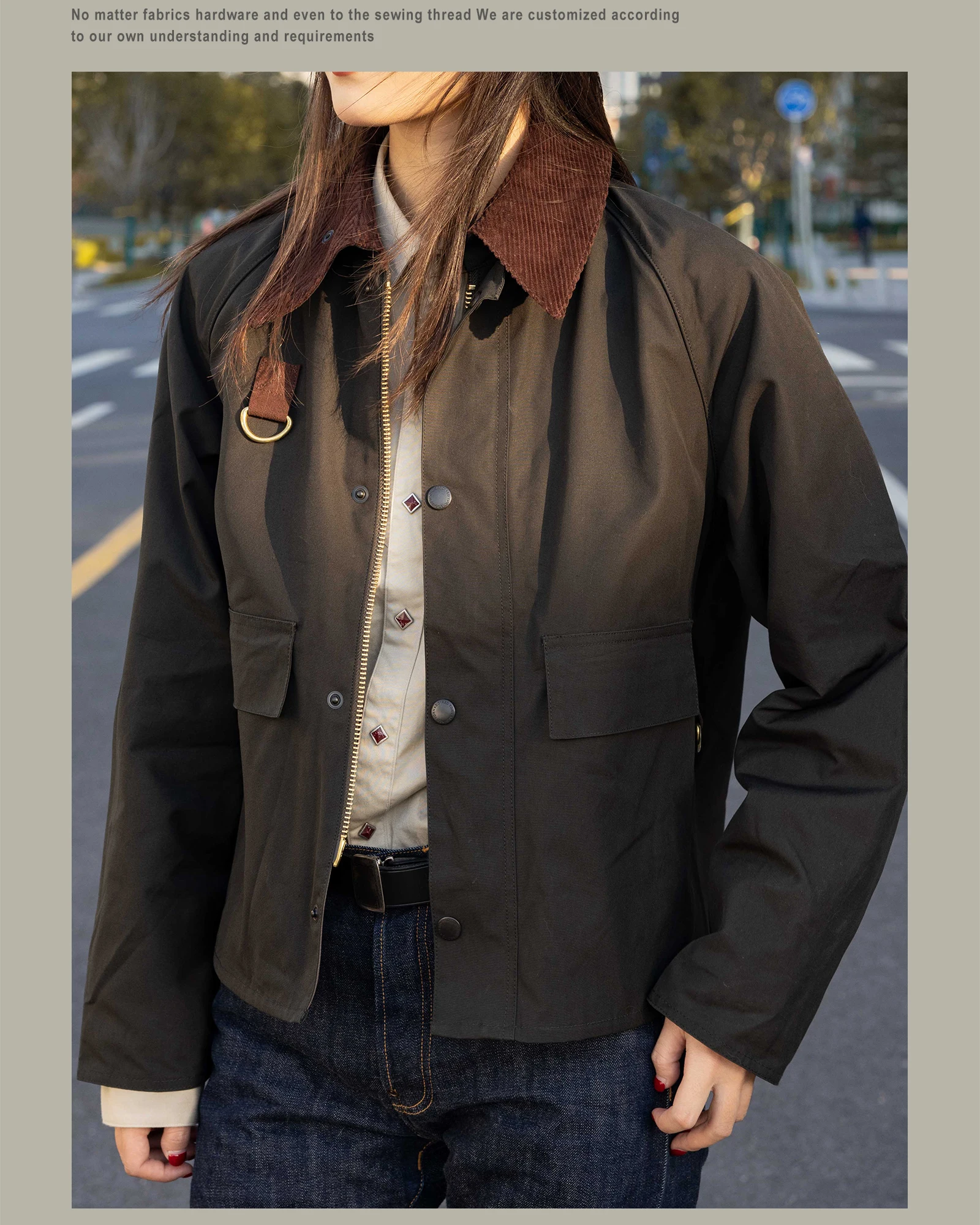 BBR-0011B Red Tornado Big US Size Super Quality Anti Crease Retro Canvas Cotton Stylish Water Resistant Jacket