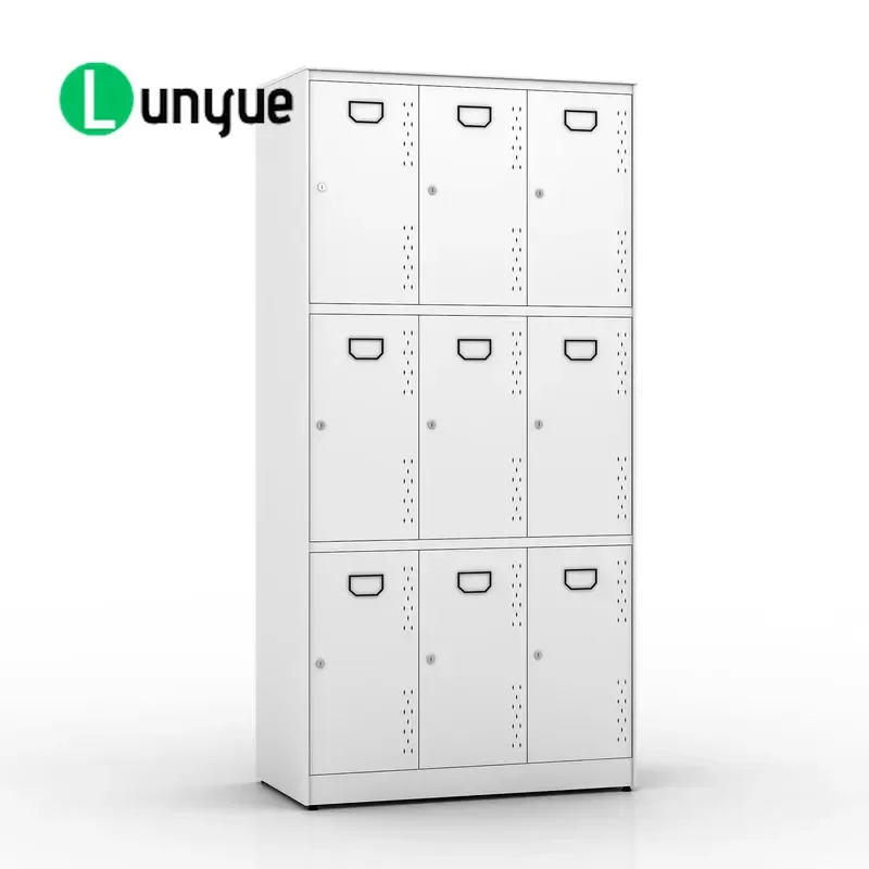 Metal Locker Cabinet with Hanging Rod Wardrobe Storage Organizer for Bedroom Office Clothes Garment Rack Space Saving