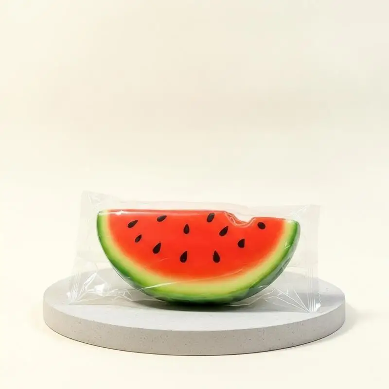 Soft Watermelon Shaped Squeezable Fidget Toy Slow Rising Elastic Stress Relief Toy for Kids Home School Use