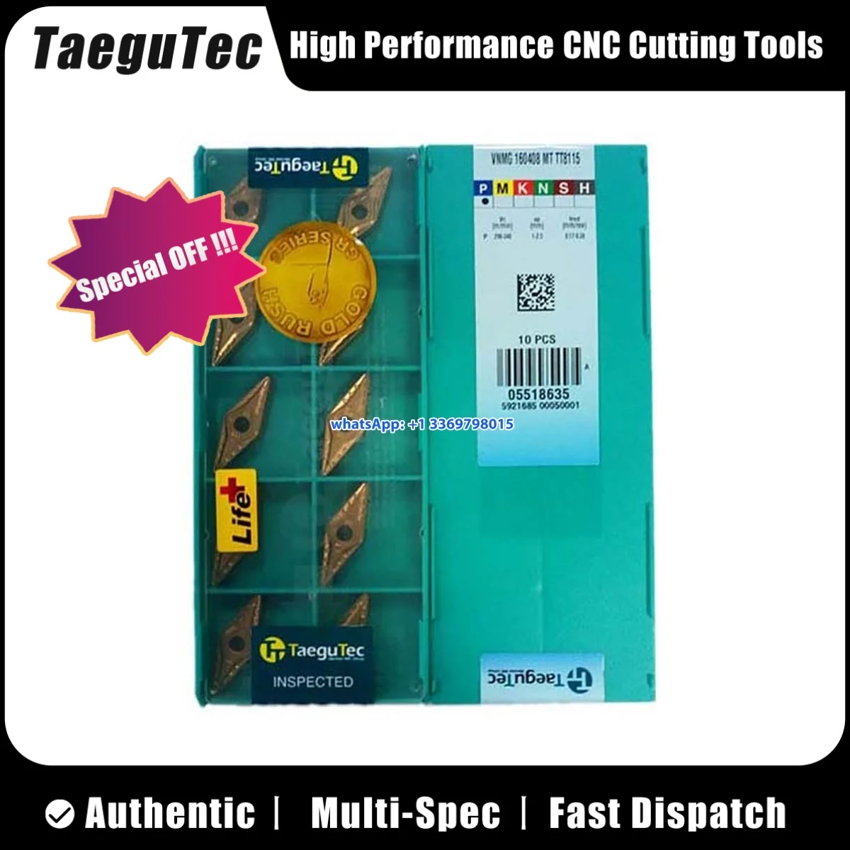 

TaeguTec 100% Original VNMG1604 04 08 WNMG0804 04 08 -FLP FX MT PC FG MC MT TT8115B Turning Insert