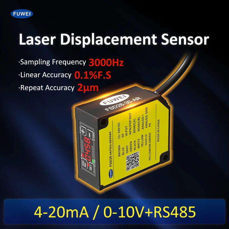 

FSD26 ModBus Displacement Sensor with OLED Digital Display Measures Position & Angle Linearly