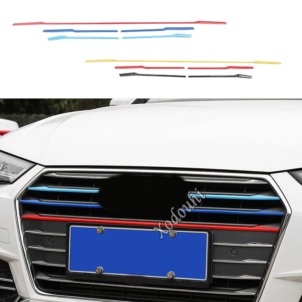 

Car Front Center Grille Grill Cover Strip Trim Sticker For Audi Q5 Q5L 2018 2019 2020 2021 2022 2023 Auto Exterior Accessories