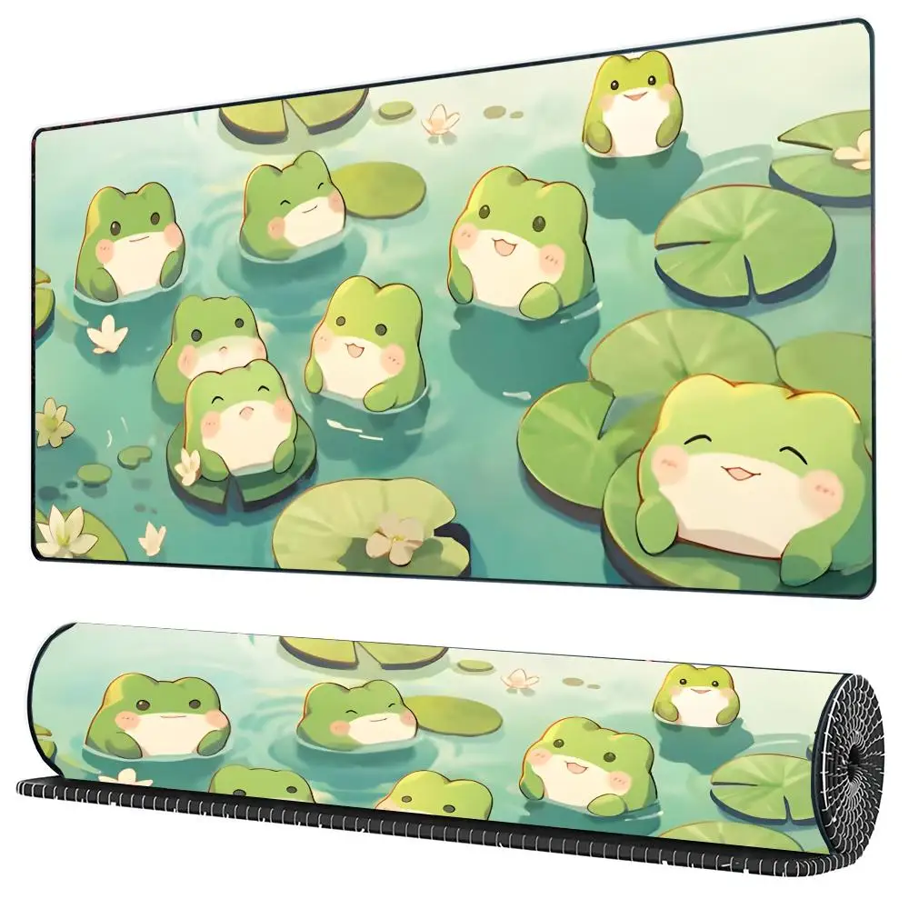 

anime cartoon frog Mouse Pad Large Computer Office Game Table Mats XXL Rubber Anti-slip Gaming Keyboard Mousepads Long Desk Pads