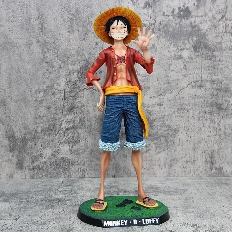 40cm Straw Hat Monkey D. Luffy Action Figures Anime One Piece Large Size Desk Ornament Statue Model Decorative Birthday Gifts