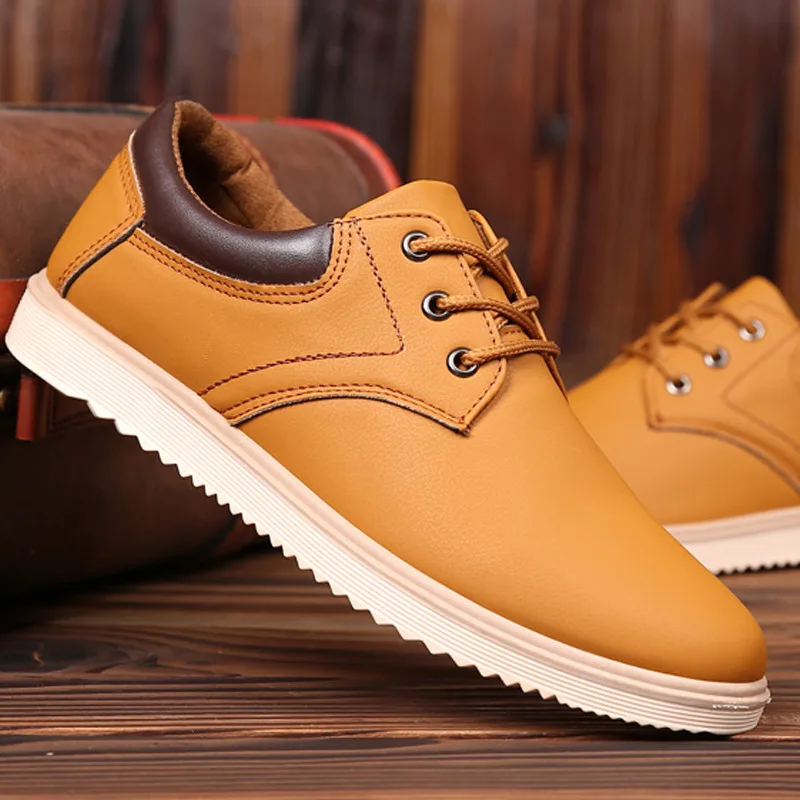 Casual Shoes Men Leather  Men 2023 Summer Brand Comfortable Flat Shoes for Men Trendy Sneaker Men Lace Up Oxfords Shoes