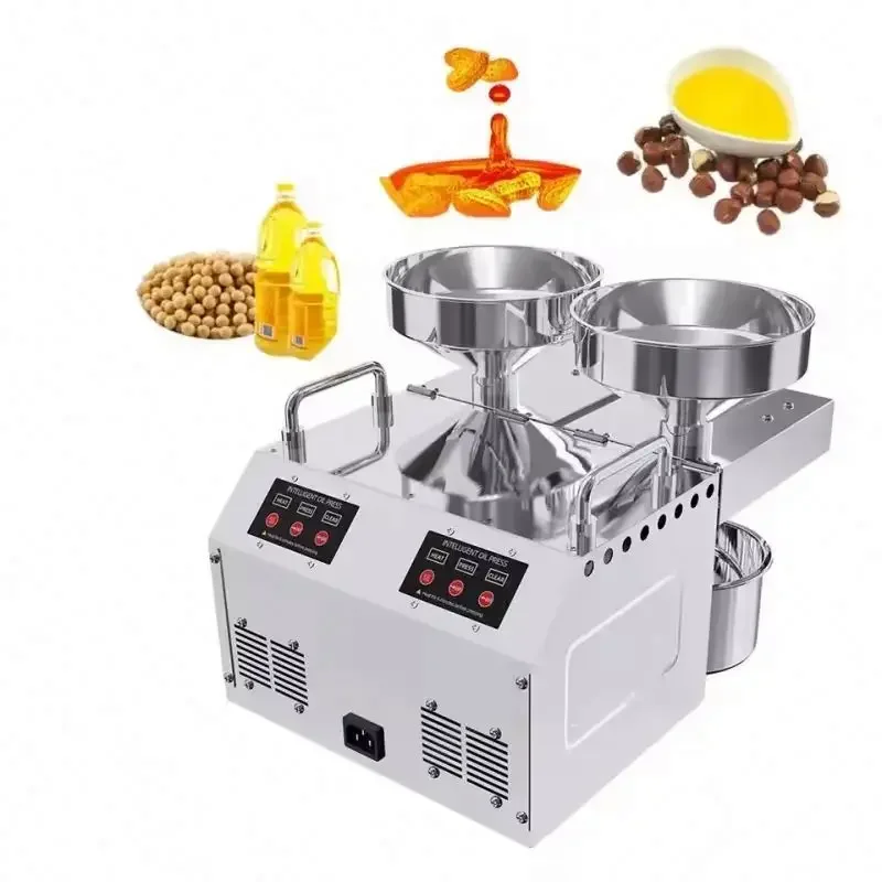 

Sunflower Flaxseed Soybean Palm Coconut Oil Press Machine Mini Portable Household Double Head Sesame Oil Extract Olive