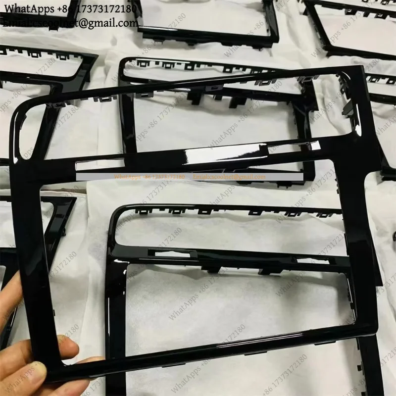 JS01 5G2 819 743 F for Golf MK7 7.5 8inch RHD MIB Radio Navigation Screen Plastic Frame Panel Trim Piano Black