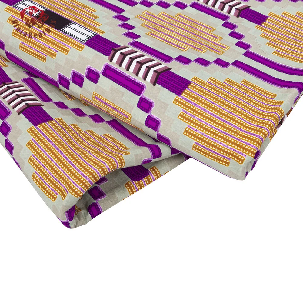 BintaRealWax Latest African Fabric By the Yard African Real Wax Print Cotton Material for Sewing Dress Handworking Cloth SP012