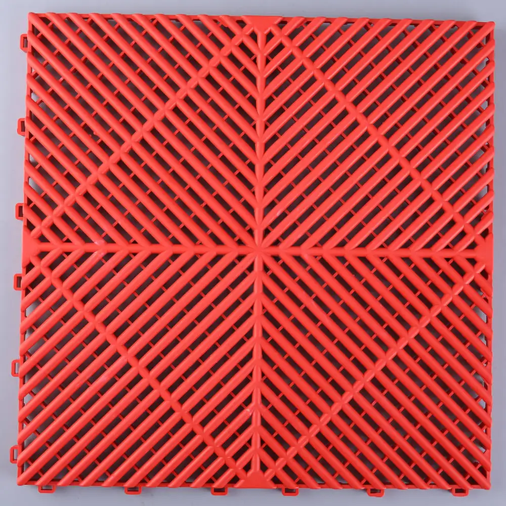 Best Selling Pvc Interlocking Garage Floor Tiles/removable Pvc Interlocking Floor Mats For Warehouse Car Wash Shop