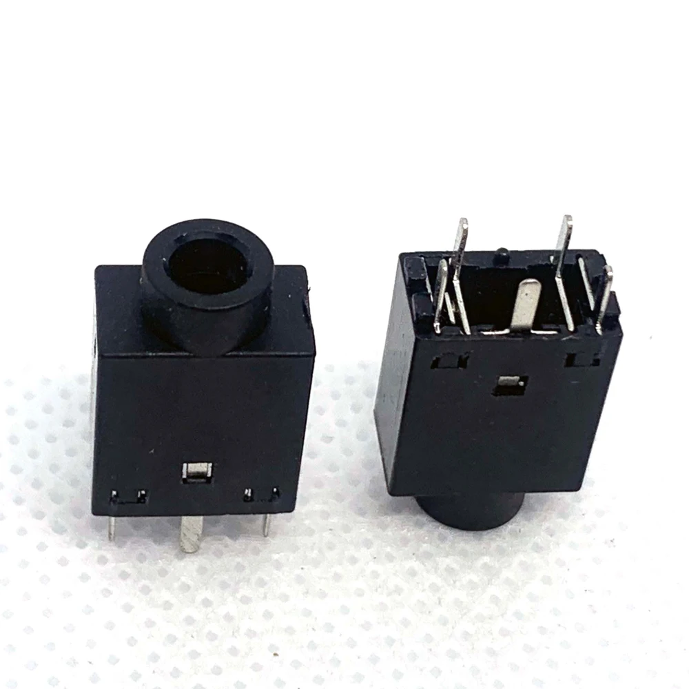 10Pcs Black PJ-358 DC30V 1A 3.5MM Audio Socket Connector Vertical 5Pin DIP-5PJ358