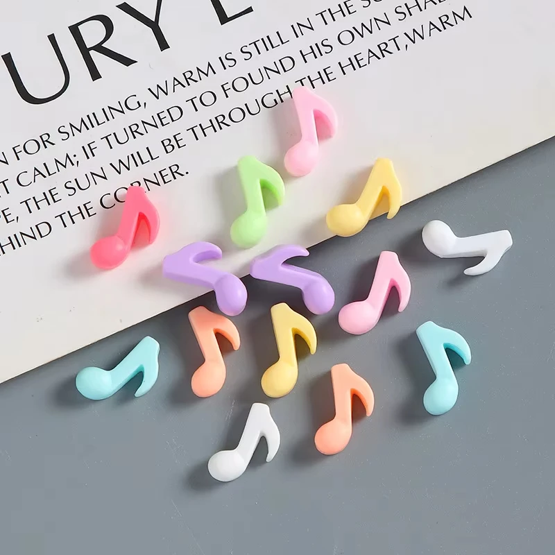 10Pcs Kawaii Cartoon Kinds Of Music Sign Musical Eight Notes Nail Art Decoration Resin Charm Flatback Junk Phone Case Charms