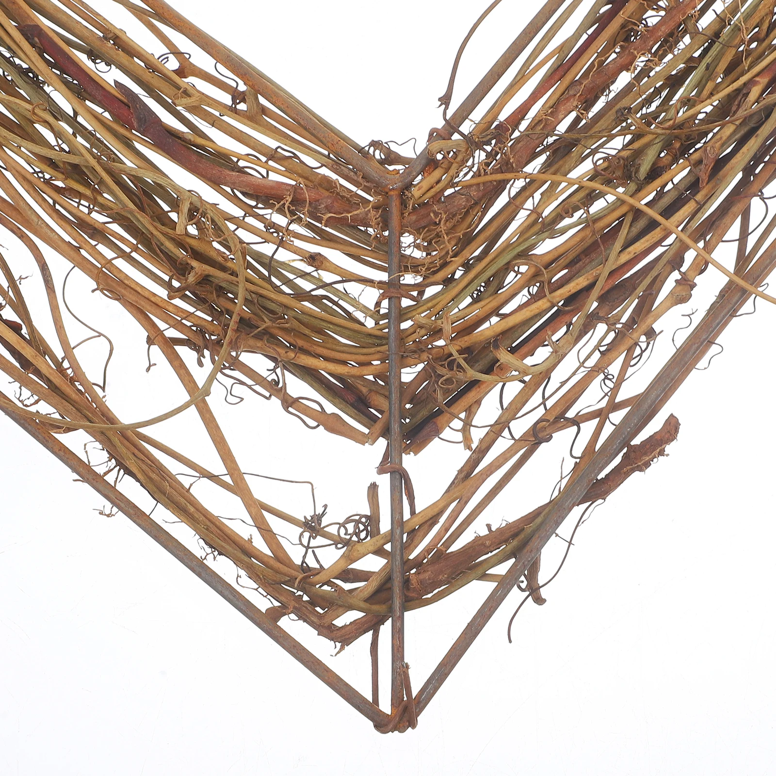 

2pcs Natural Wreath Base Vine Branch Rattan Twig Ornament Floral Garland Holiday Decoration Diy Craft Accessory Pine Cones