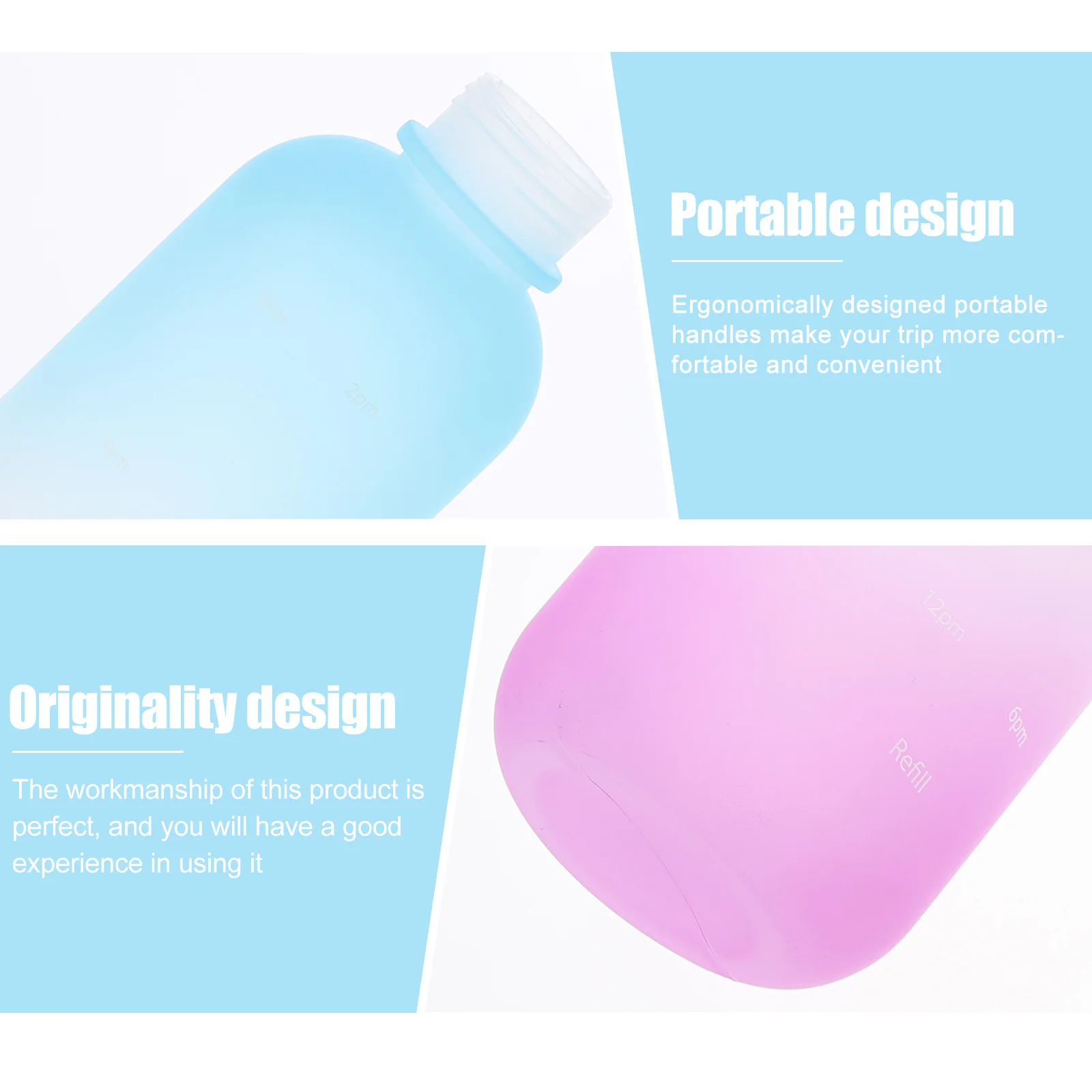 

Slim Water Bottle Outdoor Sports Cup Travel Portable Insulated Plastic Running