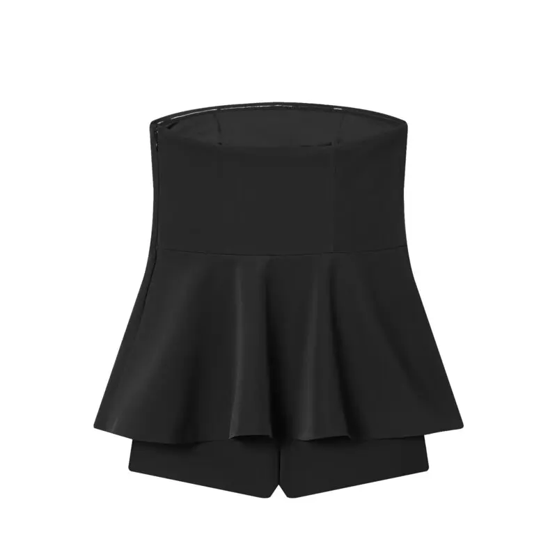 Primavera 2026 Falda con sentido de diseño para mujer Sle orts de una pieza con tirantes de cintura alta para ir al trabajo tubo recto longitud ort