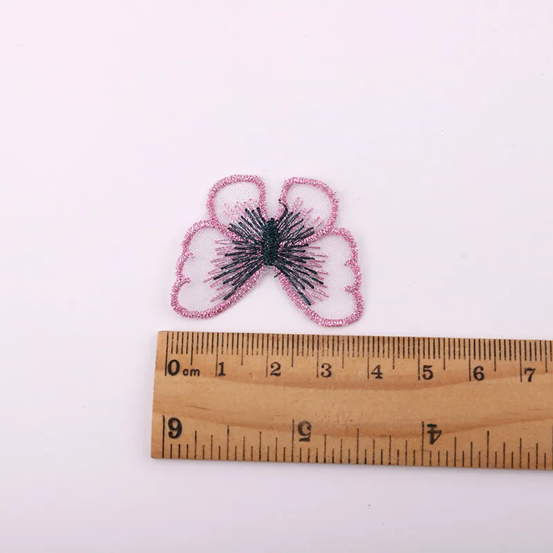 10pcs/Lot Multi-Color Butterfly Cloth Lace Embroidery Patch Sew On Polyester DIY Patch