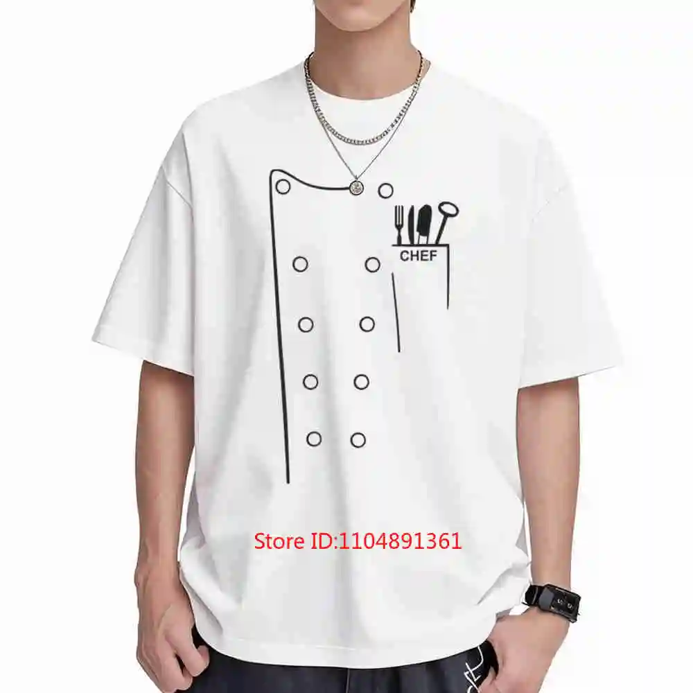 Funny Chef Coat Culinary Uniform Short Sleeve Tee 100% Cotton T-Shirt