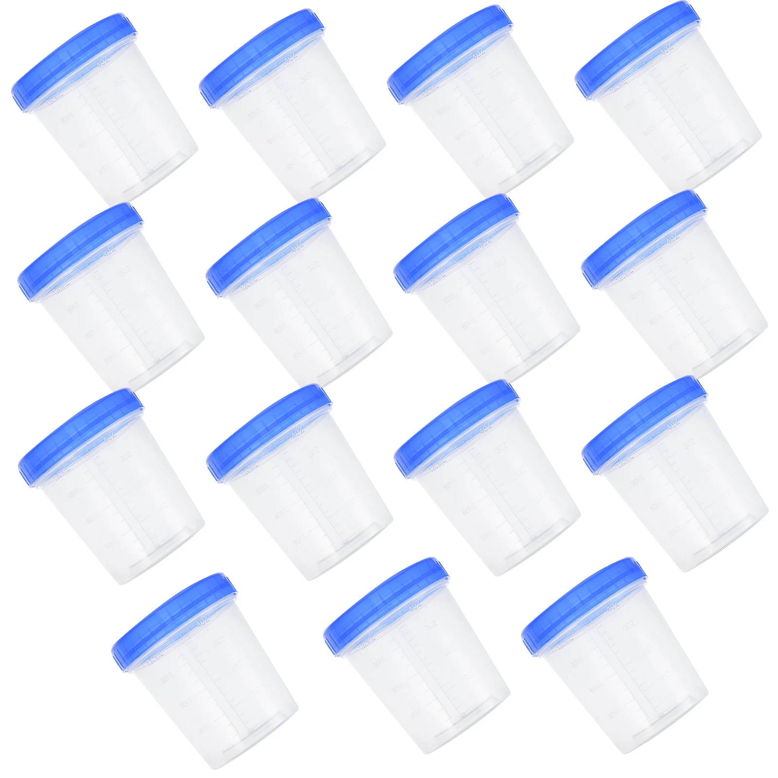 

15 Pcs Graduated Measuring Cup Specimen Container Sealed Sterile Liquid Sample Urine Lab Test Practical Use Leak Proof Plastic