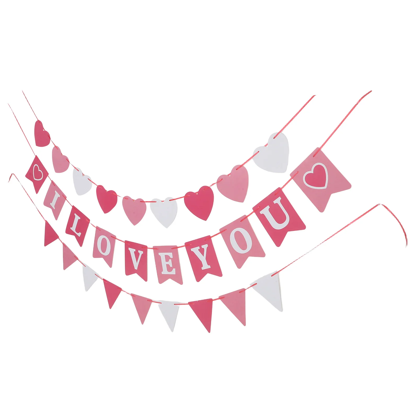 

Valentine's Day Pull Flag Fireplace DIY Heart Hanging Decoration Decorations Love Banner Baner Garland The