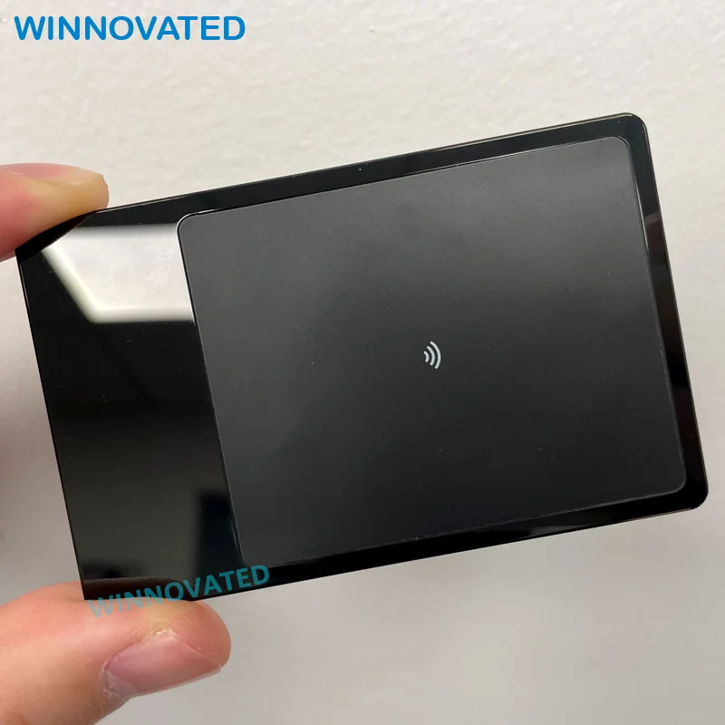 Customized product Custom Black Matte Gold RFID Metal Sublimation VIP Business Card Blank NFC Metal Card - Image 6