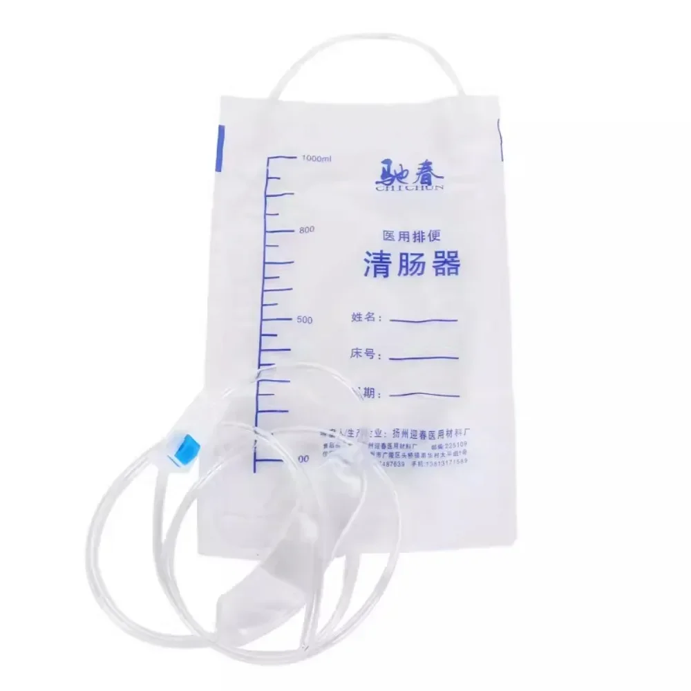 10pcs Medical Disposable Intestinal Irrigation Bag1000ml Disposable Enema Washing Bag Portable Constipation Home Health Care Bag